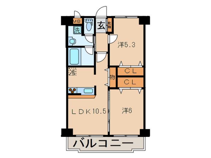 LE PHARE(2LDK/4階)の間取り写真
