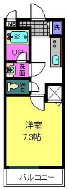 メイコーパレス(1K/1階)の間取り写真