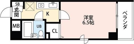 エスリード 北梅田(1K/4階)の間取り写真