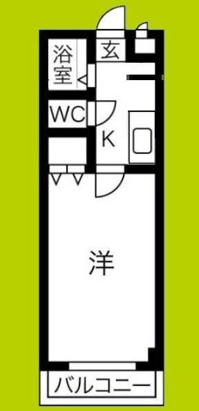 サンプラザ浪速1番館(1K/1階)の間取り写真