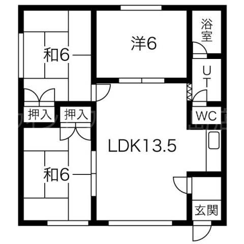 サンハイツ(3LDK/2階)の間取り写真