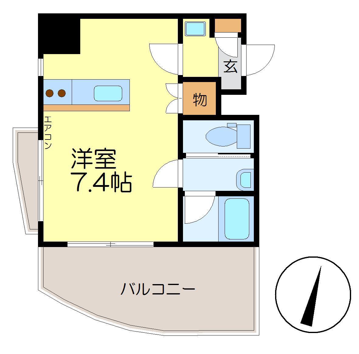 DER STRADA Y2 あさひ(ワンルーム/7階)の間取り写真