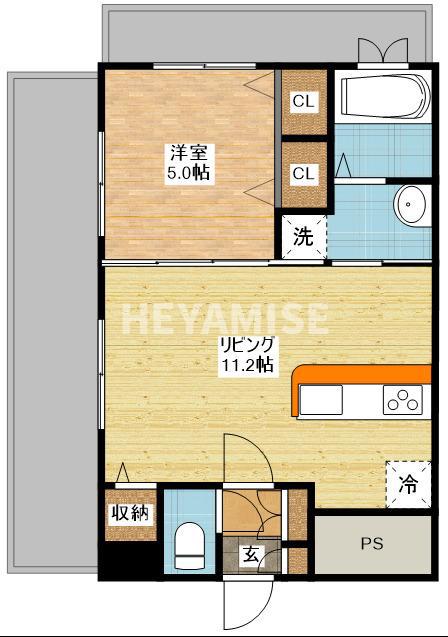 ヴィオラ矢上弐番館(1LDK/3階)の間取り写真