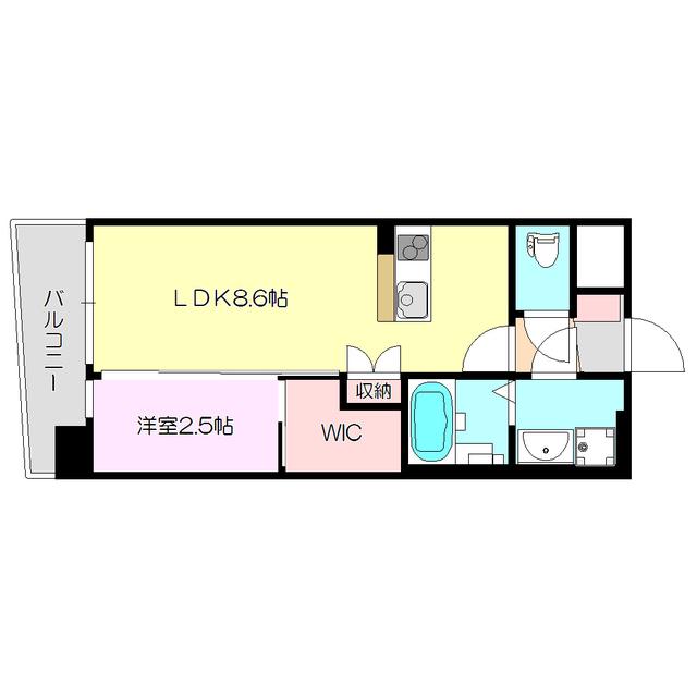 セレニテ新大阪ミラク弐番館(1LDK/4階)の間取り写真
