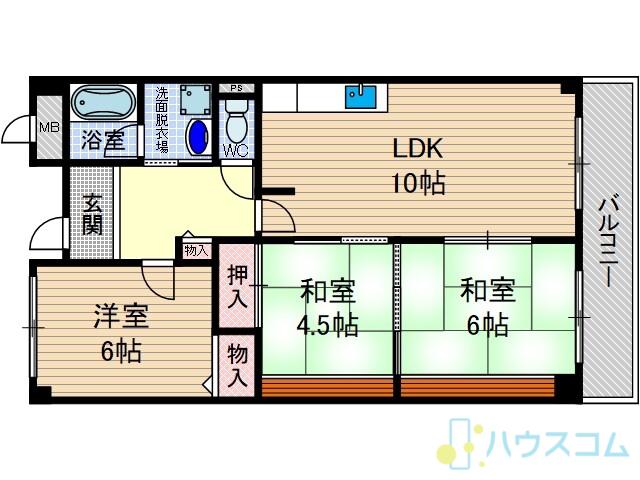 プライム21(3LDK/1階)の間取り写真