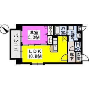 ピュア博多駅南壱番館(1LDK/2階)の間取り写真