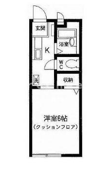 CASA VIOLAI(1K/1階)の間取り写真