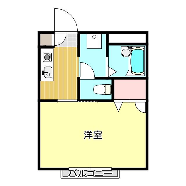 エクセル大手町II(1K/1階)の間取り写真