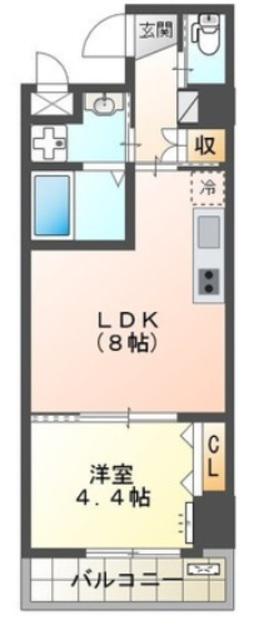 サンフォレスト成和II(1LDK/2階)の間取り写真