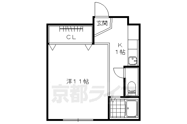 ルーシエレ(ワンルーム/4階)の間取り写真