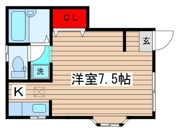 シャンブル高円寺(1K/1階)の間取り写真