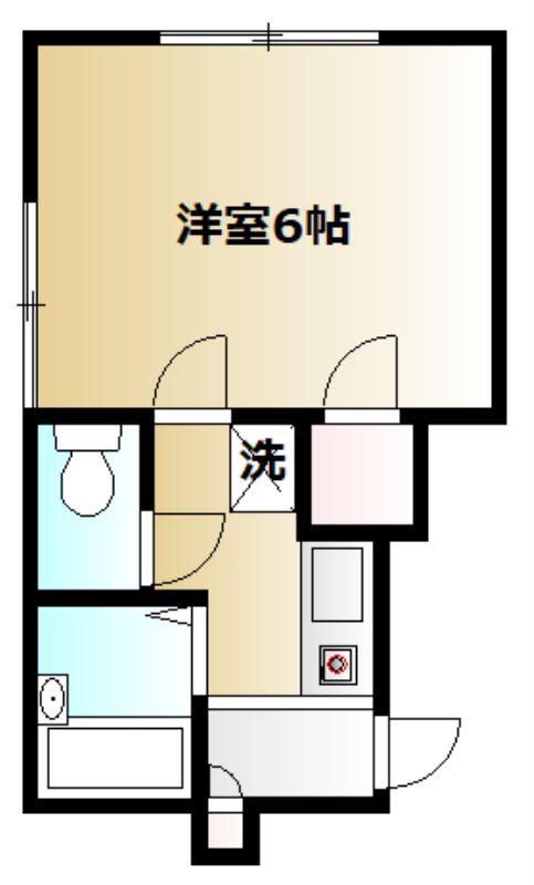 アルバ南大泉(1K/2階)の間取り写真