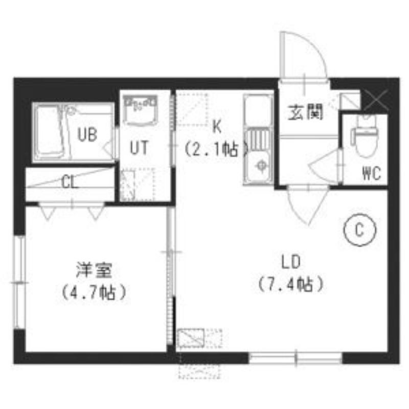 ルチアーノ白石(1LDK/2階)の間取り写真