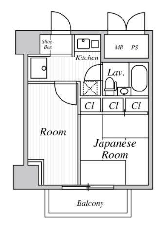サニークレスト蒲田(1K/3階)の間取り写真