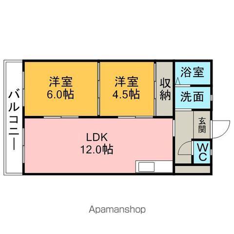 タウンマンション(2LDK/2階)の間取り写真