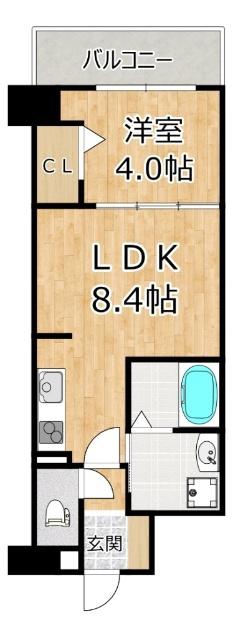 幸 COURT TSUKAMOTO(1LDK/6階)の間取り写真