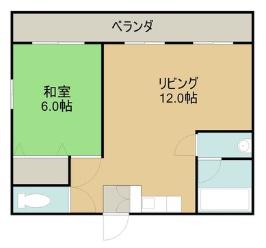 パレスユニバース(1LDK/3階)の間取り写真