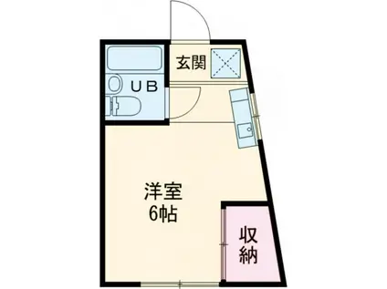 第二小坂荘(ワンルーム/2階)の間取り写真
