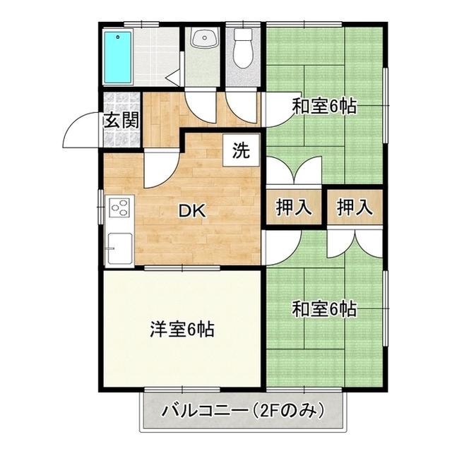 エーデルワイス(3DK/1階)の間取り写真
