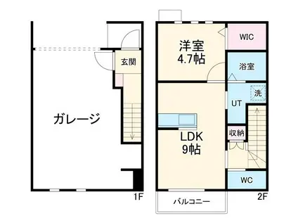 SICURO(1LDK/1階)の間取り写真