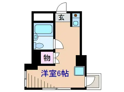 東急東横線 菊名駅 徒歩5分 3階建 築31年(ワンルーム/2階)の間取り写真