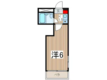 クリオ飯能弐番館(1K/2階)の間取り写真
