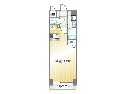 レオンコンフォート神戸西(ワンルーム/7階)の間取り写真