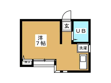 パークコートKM(ワンルーム/1階)の間取り写真