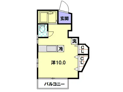 カーサ大良(ワンルーム/2階)の間取り写真