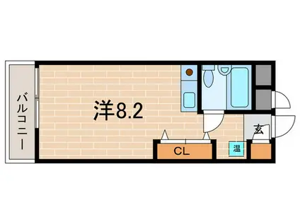 第2赤松コーポ(ワンルーム/2階)の間取り写真