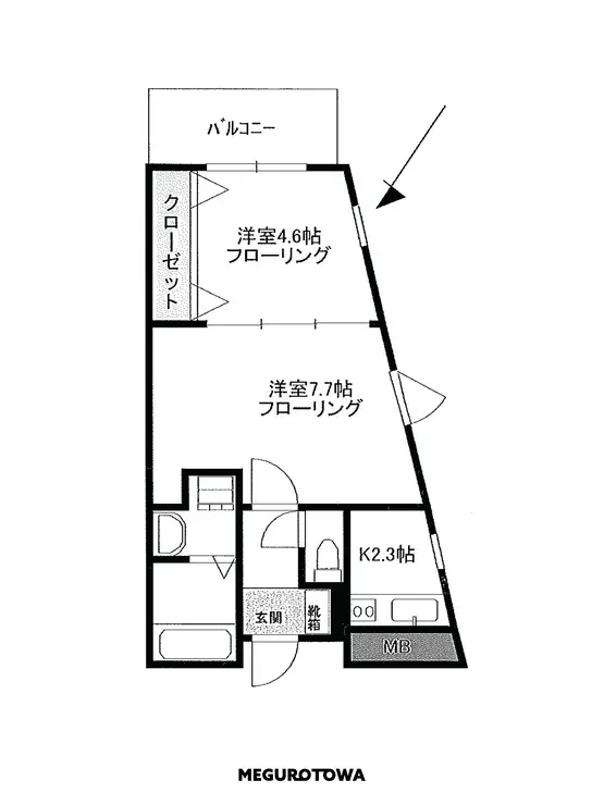 アンフォーラメグロ 5階階 間取り