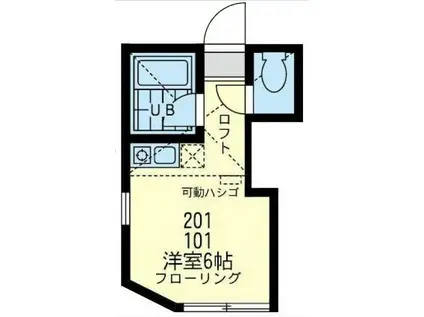 サザン鶴見小野駅前(ワンルーム/1階)の間取り写真