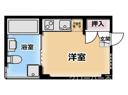 京都みやび(ワンルーム/2階)の間取り写真