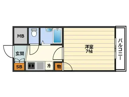 メゾンコウエイ(1K/9階)の間取り写真