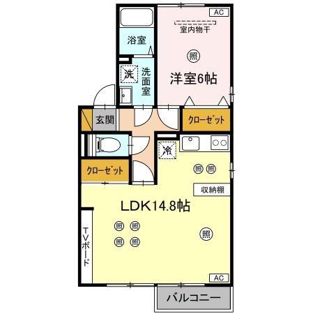 ＪＲ常磐線 水戸駅 バス乗車時間：25分 最寄りバス停で下車 徒歩10分 2階建 築21年(1LDK/2階)の間取り写真
