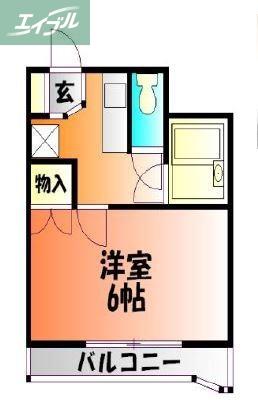 セントフォレスト後楽園(1K/2階)の間取り写真