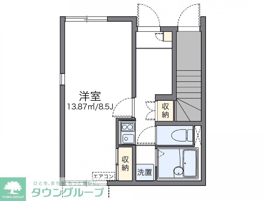 レオネクストおおなり(1K/1階)の間取り写真