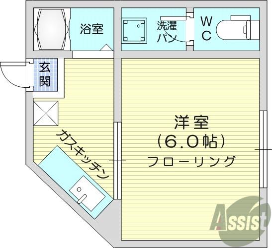 メゾンあいA(1K/2階)の間取り写真