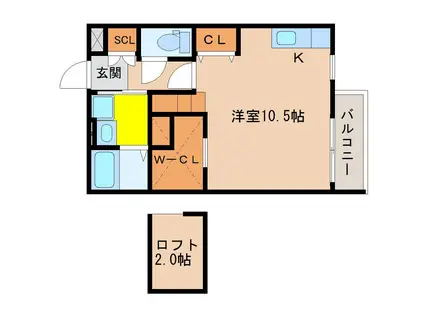 アルテマイスターカメリア(ワンルーム/4階)の間取り写真