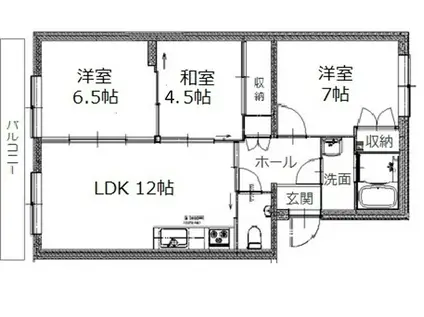 ルーチェ・ソラーレ(3LDK/2階)の間取り写真