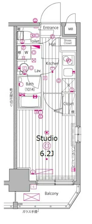 ガーラ・プレシャス渋谷六本木通り 10階階 間取り