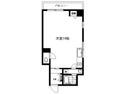 ビラ・アコルデ(ワンルーム/3階)の間取り写真