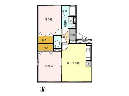 アーバンライフ(2LDK/3階)の間取り写真