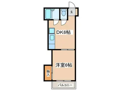 サンヒルズ(1DK/1階)の間取り写真