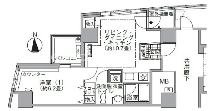 アクティ汐留 12階階 間取り
