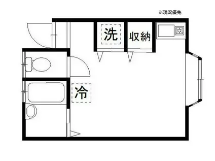 DMハイツ綱島(ワンルーム/1階)の間取り写真