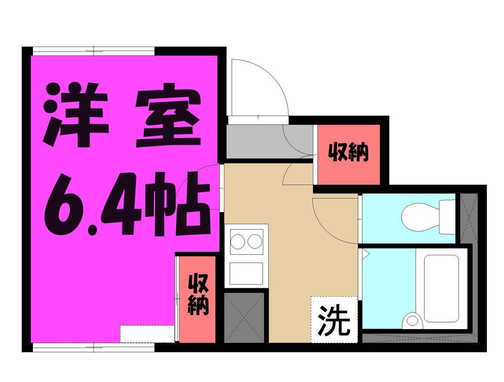 MAYUMI(1K/1階)の間取り写真