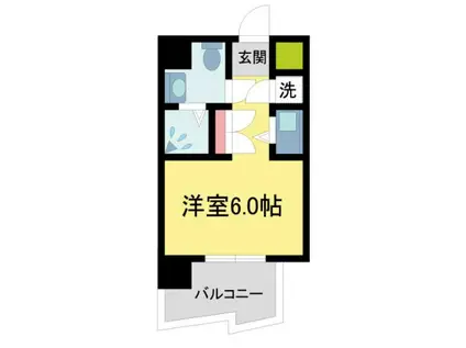 インターフェルティR2甲子園(ワンルーム/5階)の間取り写真