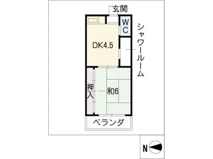 アネックス矢田橋北(1DK/2階)の間取り写真