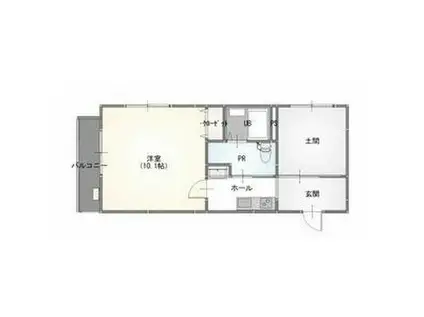 グランオーラ千波(2K/2階)の間取り写真